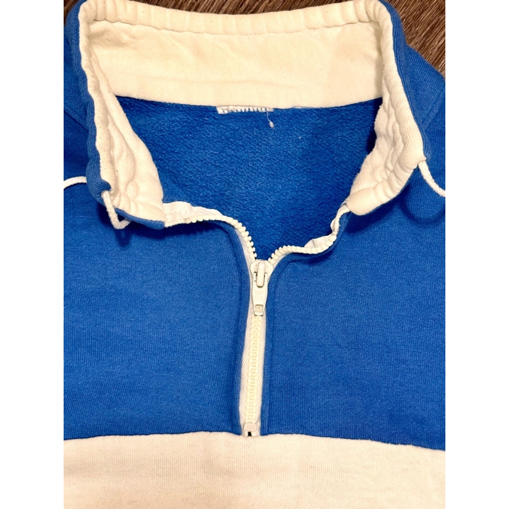 Vintage 80s-90s San Francisco Colorblock 1/4 Zip Sweatshirt Golden Gate Sz Med - Picture 5 of 8